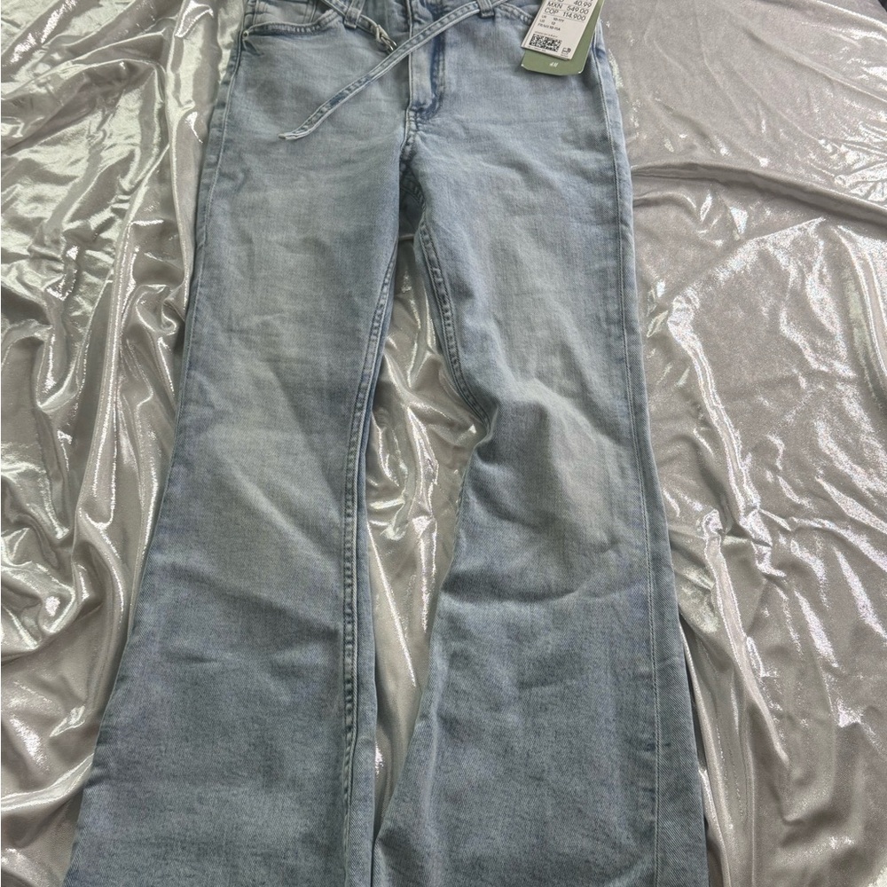 H&M Blue Flare Wide Leg Jeans